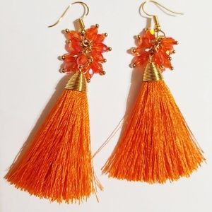 Tassel earring, 100%  handmade